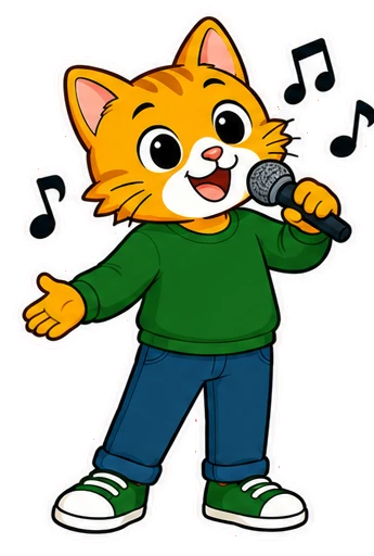 Está cantando.