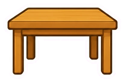 en la mesa