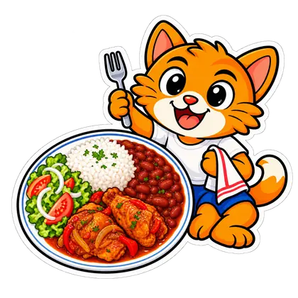 la bandera — rice, beans and meat