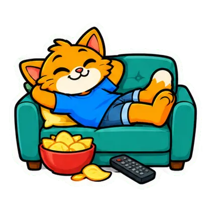 recostado / recostada — a freeloader; lying down