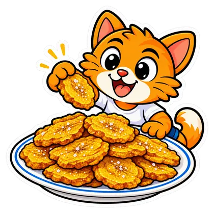los tostones — twice-fried plantain slices