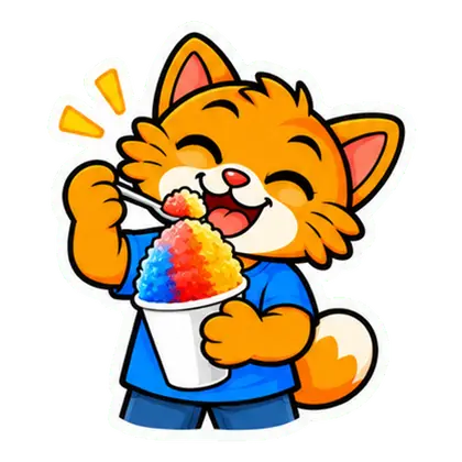 el yum yum — shaved ice with syrup